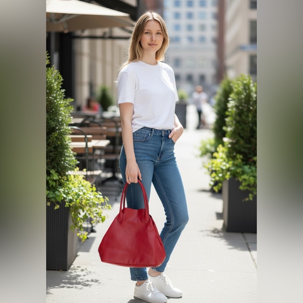 VIA TORNABUONI made in ITALY Genuine Leather Shoulder Bag Tote Bag & Clutch - Picture 2 of 7